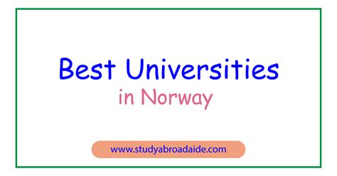 Top 10 Universities in Norway for International Students - Study Abroad ...