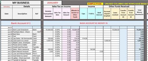 Free Excel Bookkeeping Templates