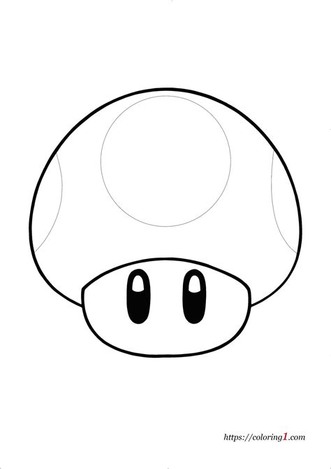 Mario Mushroom Coloring Pages - 2 Free Coloring Sheets (2021) in 2023 ...