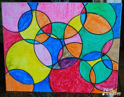 Watercolor Circle Art - Mess for Less