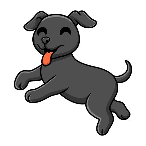 Cute black labrador dog cartoon 15380698 Vector Art at Vecteezy