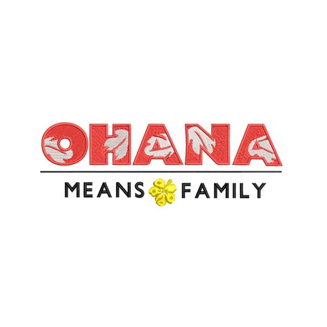 Lilo & Stitch Inspired Machine Embroidery Design. Ohana Means - Etsy