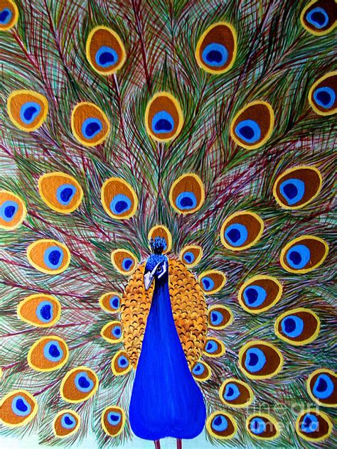 Peacock Painting by Monica Bhattacharya