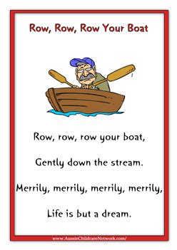 Nursery Rhymes Row Row Row Your Boat Lyrics