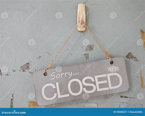 Shop closed sign stock image. Image of design, filtred - 94508337