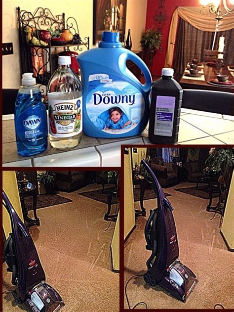 DIY Carpet cleaner for a machine. 1 gallon hot water 1/2 cup peroxide 4 ...