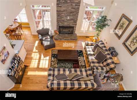 Living Room Interior of Middle Class American Home in Kentucky USA