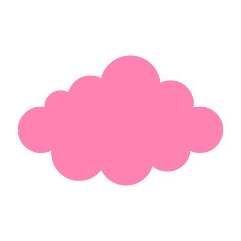 nube simple en color rosa ilustración para elemento de diseño 14466493 PNG