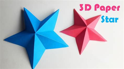 How to make a 3D paper star - Easy origami stars for beginners making ...