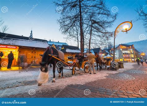 Famous Krupowki Street in Zakopane at Winter Time Editorial Stock Image ...