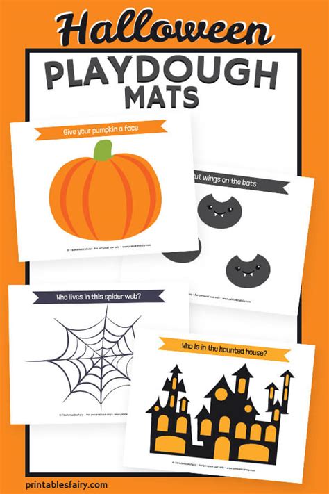 Halloween Playdough Mats {Free Printables} - The Printables Fairy