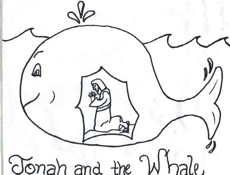 Free Jonah And The Big Fish Coloring Page, Download Free Jonah And The ...