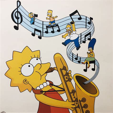 Lisa Simpson playing the Saxophone FRAMED ART - Etsy Australia