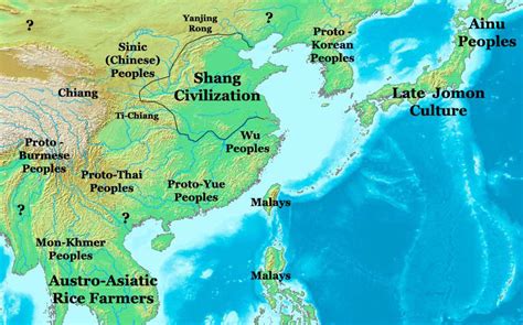 Ancient China Shang Dynasty Map