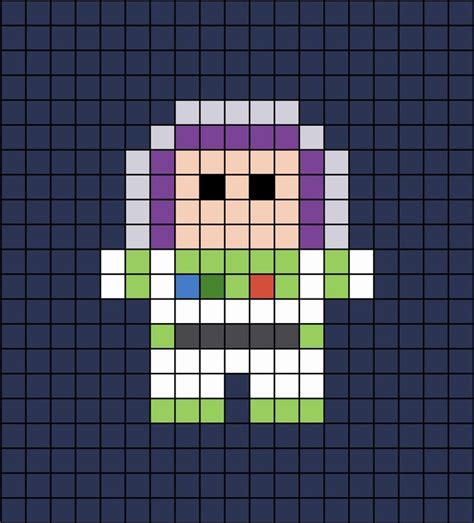 Buzz Lightyear (small) Pixel Art | Dibujos fáciles, Dibujitos sencillos ...