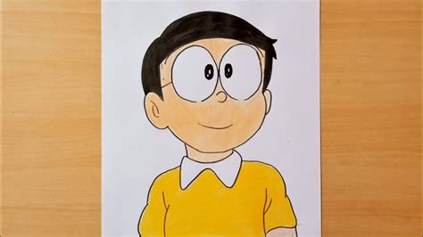 How to Draw Nobita Face very easy || Color Drawing