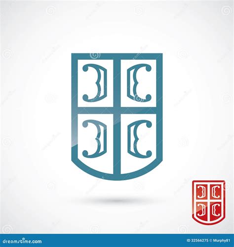 Serbian coat of arms stock vector. Illustration of drawing - 32566275