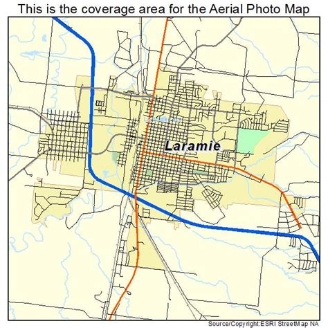 Aerial Photography Map of Laramie, WY Wyoming