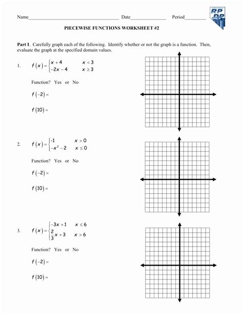 50 Graphs Of Functions Worksheet