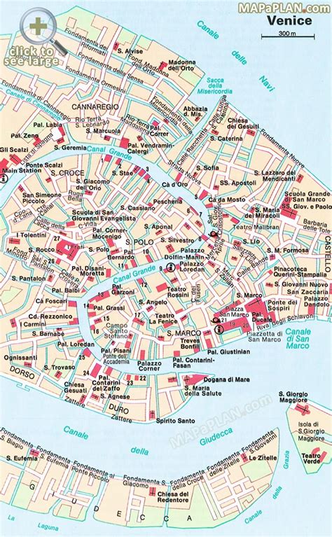 Venice maps - Top tourist attractions - Free, printable city street map ...