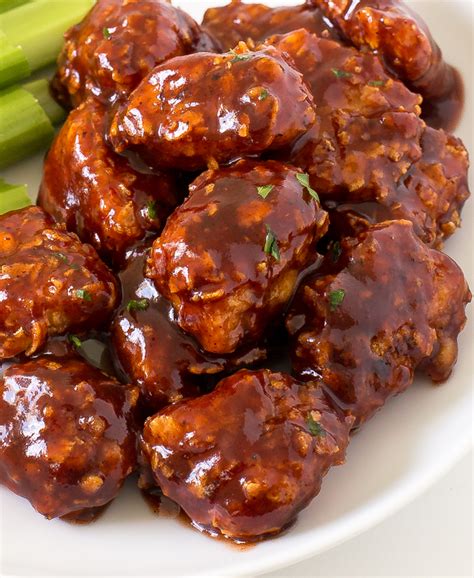 Boneless Chicken Wings with Honey BBQ Sauce - Chef Savvy