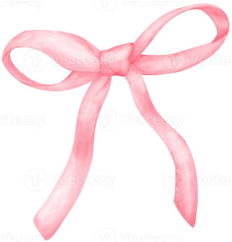 Pink Coquette ribbon bow watercolor 36004873 PNG