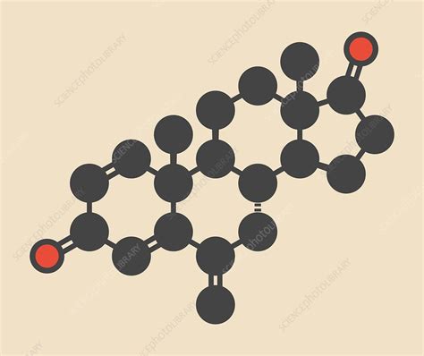 Exemestane breast cancer drug molecule - Stock Image - F013/0383 ...