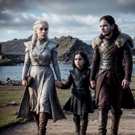 DAENERYS TARGARYEN, JON SNOW AND THEIR SON - GAME OF THRONES | Arte ...