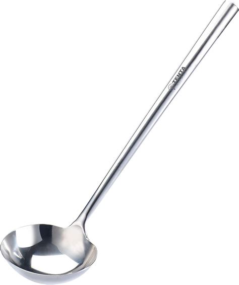 TENTA KITCHEN Professional Large Stainless Steel Serving Ladle Spoon ...