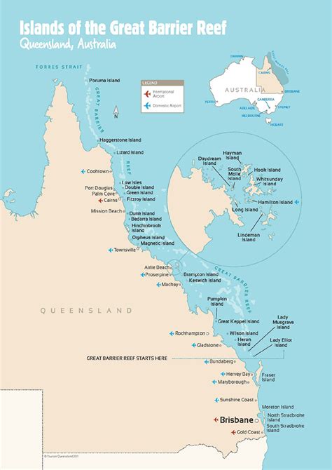 Australian Great Barrier Reef Map