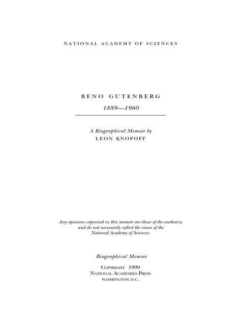 Beno Gutenberg: National Academy of Sciences | PDF | Seismology | Plate ...