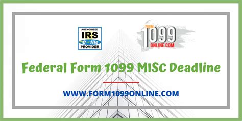 1099 MISC FORM DUE DATE AND DEADLINE | by form1099online.com-Authorized ...