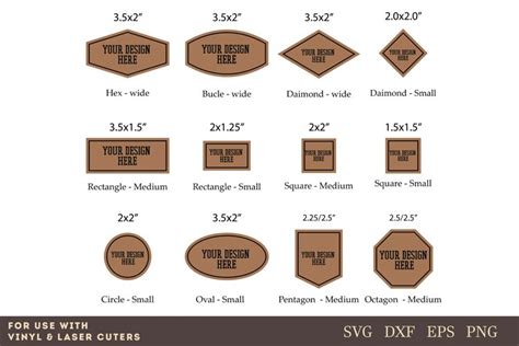 leather patch svg, 12 set leather Hat Patches Svg Templates