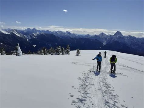 Carnic Alps, Friulian Dolomites, Guided Snowshoeing. Snowshoeing trip ...