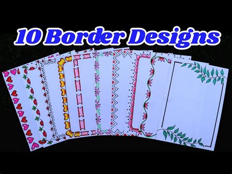 Easy Designs For Borders In Projects