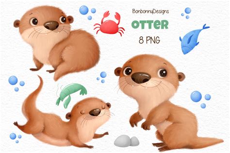 Cute Otter Clipart – MasterBundles