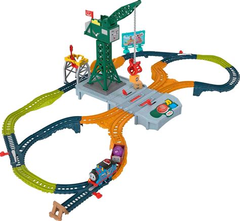 Amazon.com: Thomas & Friends Motorized Toy Train Set Talking Cranky ...