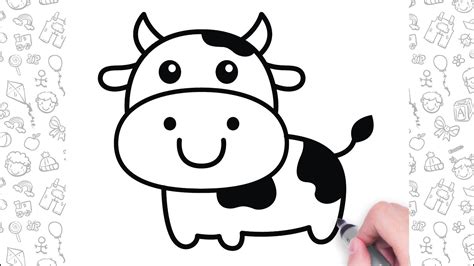 How To Draw A Simple Cow