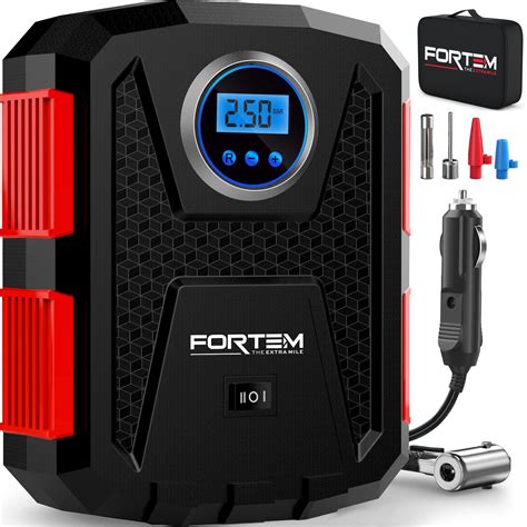 FORTEM Tire Inflator Portable Air Compressor 150 PSI, Bike Pump, 12V ...