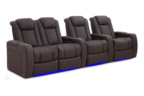 Valencia Theater Seating Leather Home Theater Seating with Cup Holder ...