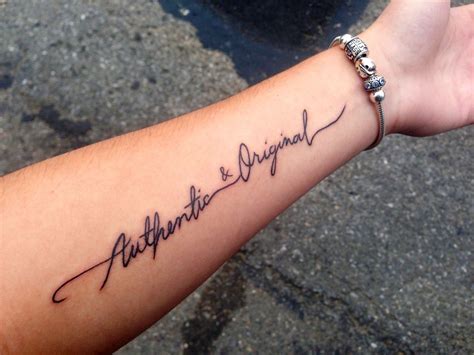 Beautiful font, and beautiful placement. :) | Forearm name tattoos ...