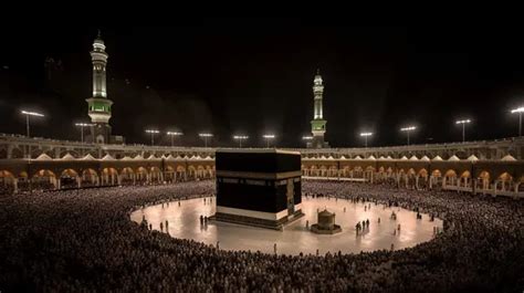 Kaaba At Night Wallpaper