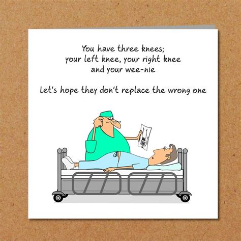 Funny Knee Replacement Surgery Card Get Well Soon Card - Etsy | Funny ...