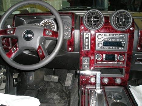 Hummer H2 H-2 H 2 Interior BURL Wood Dash Trim KIT Set 2003 2004 2005 ...