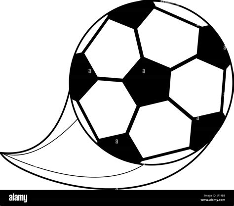 monochrome silhouette with soccer ball Stock Vector Image & Art - Alamy