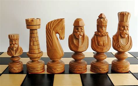 NEW LUXURY HAND CARVED CHERRY WOODEN CHESS SET 59cm • £109.99 | Wooden ...