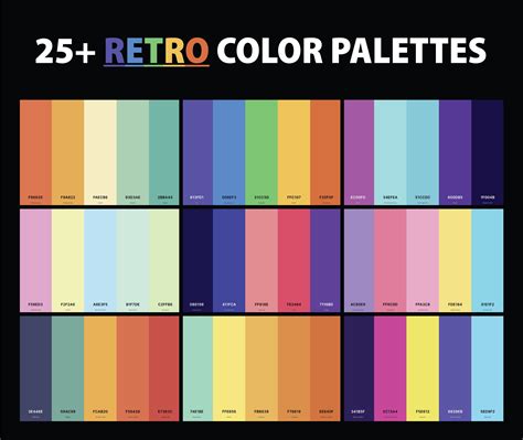 25+ Best Retro Color Palettes with Names and Hex Codes – CreativeBooster