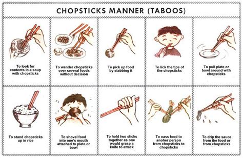 the instructions on how to use chopsticks for manies and other things ...