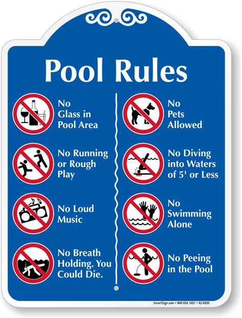 Decorative Pool Signs - Best Prices from MyPoolSigns