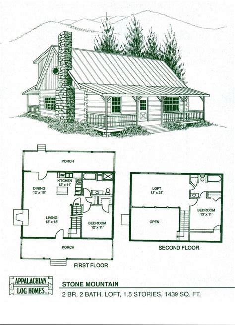 Amazing Log Cabin Floor Plans With 2 Bedrooms And Loft - New Home Plans ...